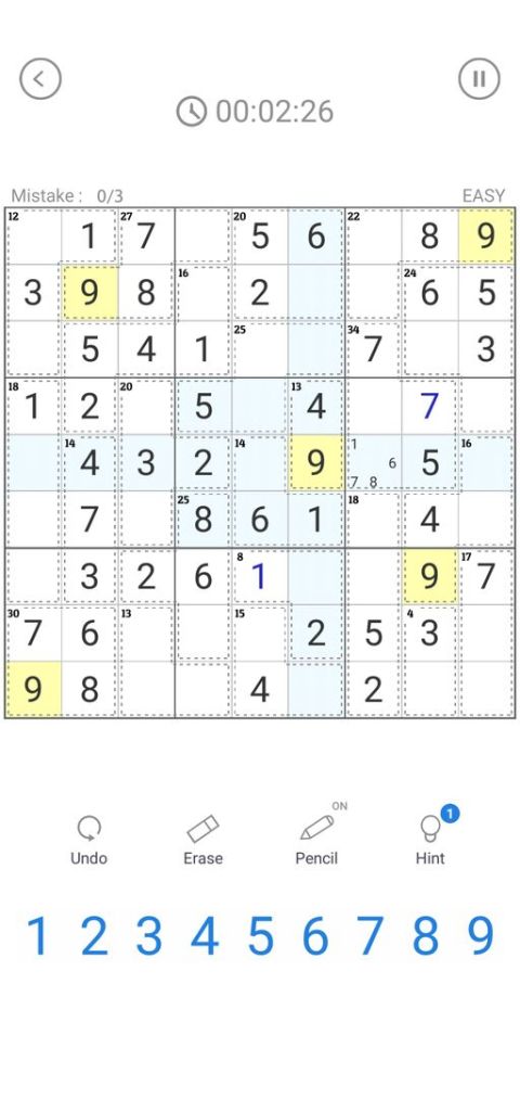 Killer Sudoku : Number Puzzles