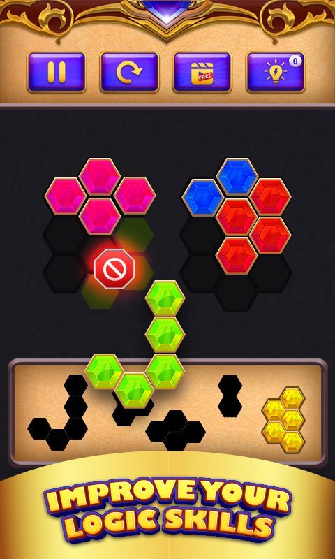 Hexa Block Puzzle Golden Touch
