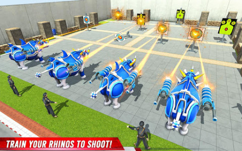 Flying US Police Rhino Robot Car Games