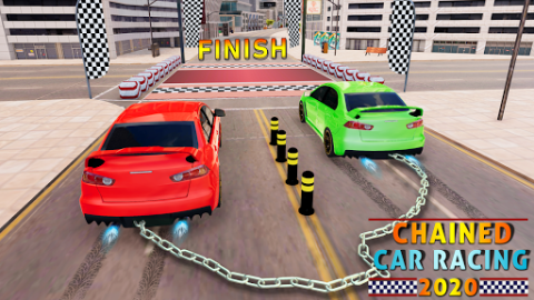Chained Car Racing 2020: Chained Cars Stunts Games