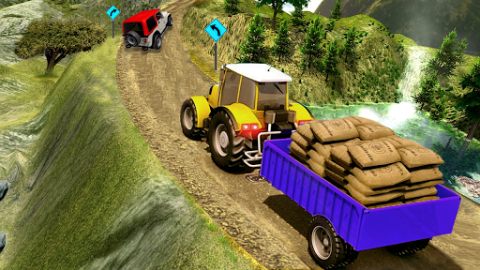 Cargo Tractor Trolley Simulator Farming Game 2