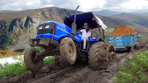 Cargo Tractor Trolley Simulator Farming Game 2