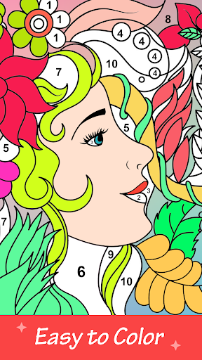 Perfect Adult Coloring - Color By Number Book Page