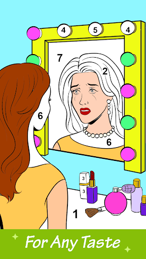 Perfect Adult Coloring - Color By Number Book Page