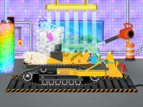 Construction Vehicles - Build House & Car Wash