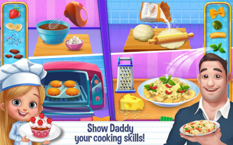 爸爸凌乱的一天